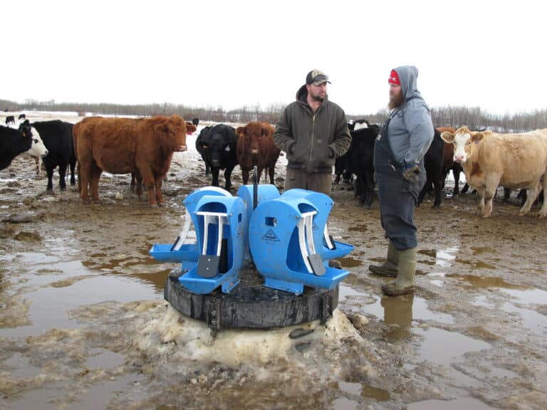 winter livestock water pump system - Frostfree Nosepumps - Picture of livestock pump system and crew
