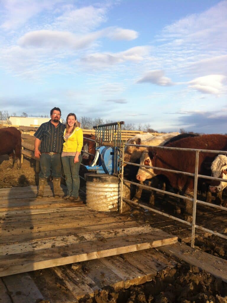 solar cattle water pump system - Frostfree Nosepumps - picture of crew and pump system